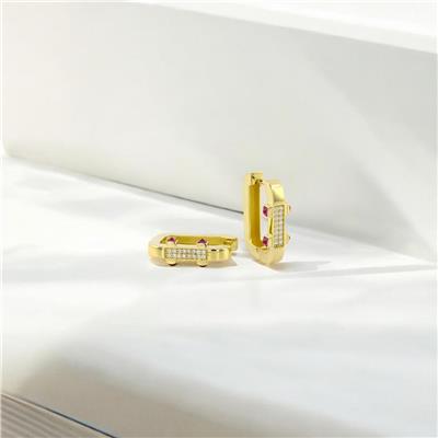 14 Ayar Altın Tasarım Küpe  -  0191183