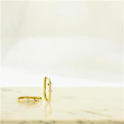 14 Ayar Altın Tasarım Küpe  -  0191184