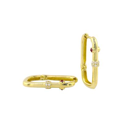 14 Ayar Altın Tasarım Küpe  -  0191184