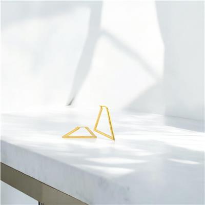 14 Ayar Altın Tasarım Küpe  -  0191553