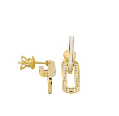 14 Ayar Altın Tasarım Küpe  -  0192587