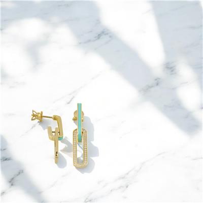 14 Ayar Altın Tasarım Küpe  -  0192589