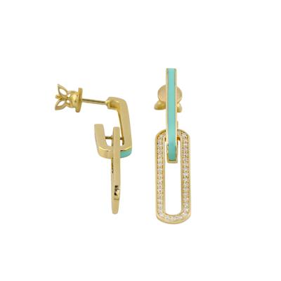 14 Ayar Altın Tasarım Küpe  -  0192589