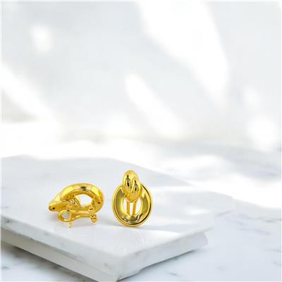 14 Ayar Altın Tasarım Küpe  -  0192595