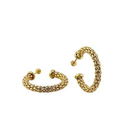 14 Ayar Altın Tasarım Küpe  -  0192992