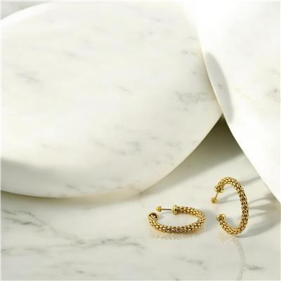 14 Ayar Altın Tasarım Küpe  -  0192993