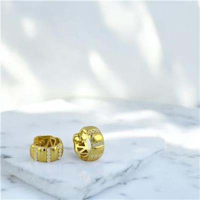 14 Ayar Altın Tasarım Küpe  -  0193033