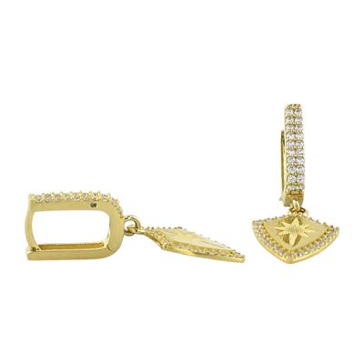 14 Ayar Altın Tasarım Küpe  -  0193610