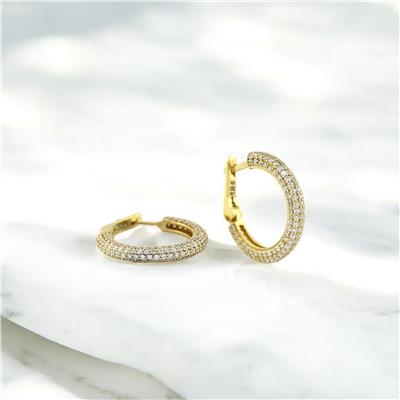 14 Ayar Altın Tasarım Küpe  -  0193646