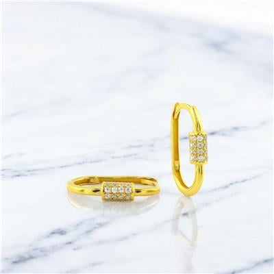 14 Ayar Altın Tasarım Küpe  -  0193647