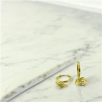 14 Ayar Altın Tasarım Küpe  -  0194065