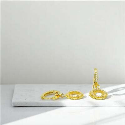 14 Ayar Altın Tasarım Küpe  -  0194257