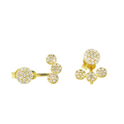 14 Ayar Altın Tasarım Küpe  -  0194261