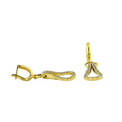 14 Ayar Altın Tasarım Küpe  -  0194350