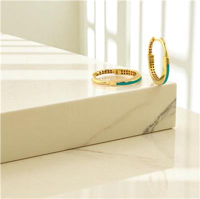 14 Ayar Altın Tasarım Küpe  -  0194355