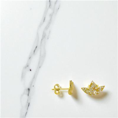 14 Ayar Altın Tasarım Küpe  -  0194391