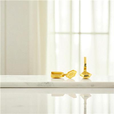 14 Ayar Altın Tasarım Küpe  -  0194434