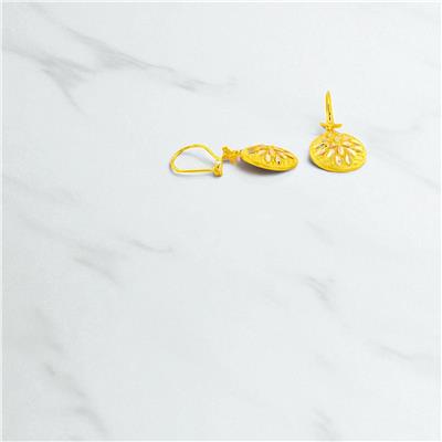 14 Ayar Altın Tasarım Küpe  -  0194453