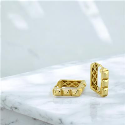 14 Ayar Altın Tasarım Küpe  -  0194696