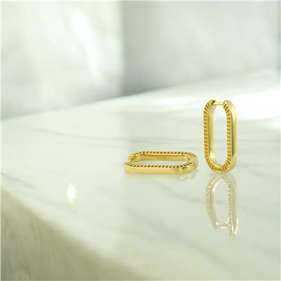 14 Ayar Altın Tasarım Küpe  -  0194729