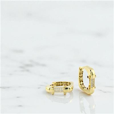 14 Ayar Altın Tasarım Küpe  -  0195053