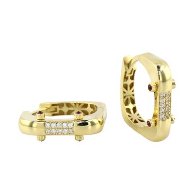 14 Ayar Altın Tasarım Küpe  -  0195053