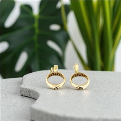 14 Ayar Altın Tasarım Küpe  -  0195086