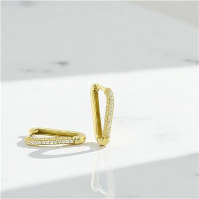 14 Ayar Altın Tasarım Küpe  -  0195202