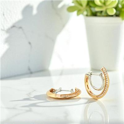 14 Ayar Altın Tasarım Küpe  -  0195681