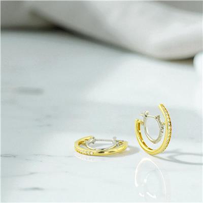 14 Ayar Altın Tasarım Küpe  -  0195682