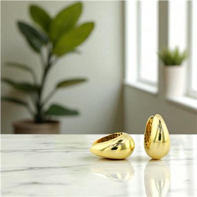 14 Ayar Altın Tasarım Küpe  -  0197071