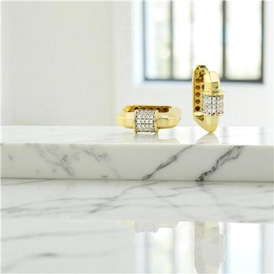 14 Ayar Altın Tasarım Küpe  -  0197079