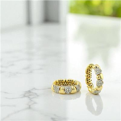 14 Ayar Altın Tasarım Küpe  -  0197081