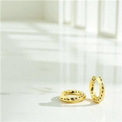 14 Ayar Altın Tasarım Küpe  -  0197083