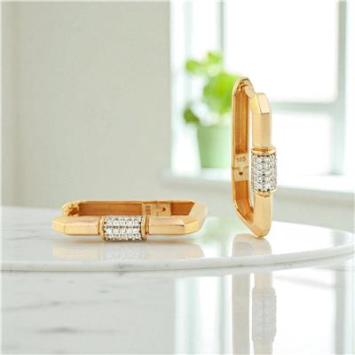 14 Ayar Altın Tasarım Küpe  -  0197084