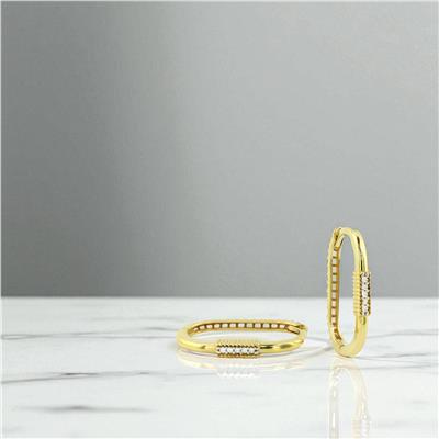 14 Ayar Altın Tasarım Küpe  -  0197087