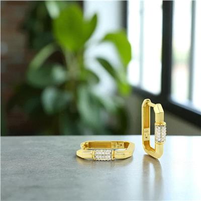 14 Ayar Altın Tasarım Küpe  -  0197096