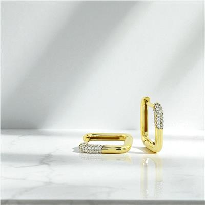 14 Ayar Altın Tasarım Küpe  -  0197105