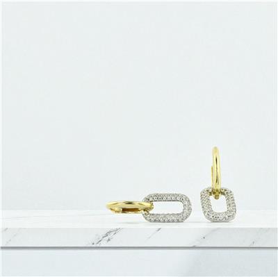 14 Ayar Altın Tasarım Küpe  -  0197111