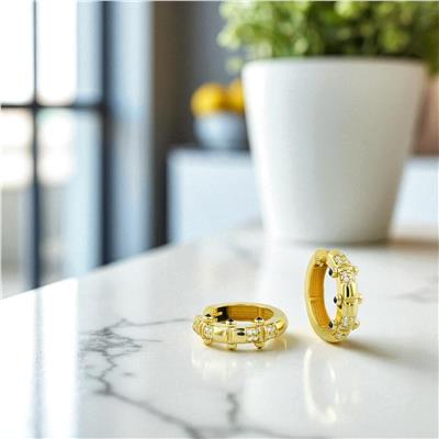 14 Ayar Altın Tasarım Küpe  -  0197932