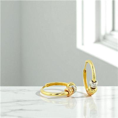 14 Ayar Altın Tasarım Küpe  -  0197943