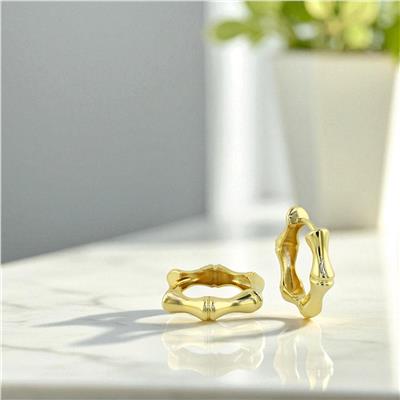 14 Ayar Altın Tasarım Küpe  -  0197947