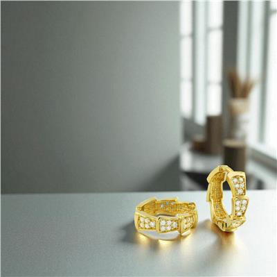 14 Ayar Altın Tasarım Küpe  -  0197953