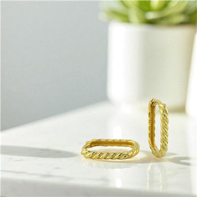 14 Ayar Altın Tasarım Küpe  -  0197957