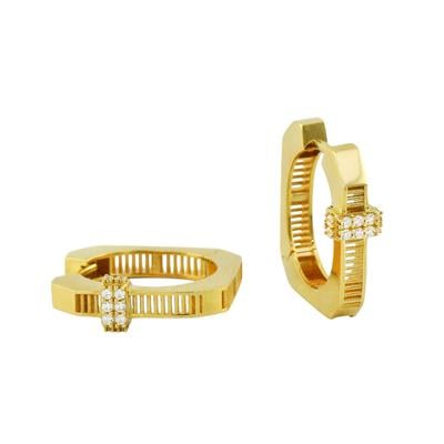 14 Ayar Altın Tasarım Küpe  -  0197960