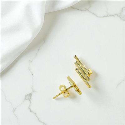 14 Ayar Altın Tasarım Küpe  -  0197974