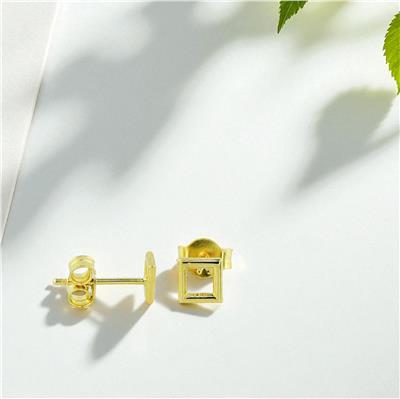 14 Ayar Altın Tasarım Küpe  -  0197976