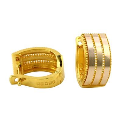 14 Ayar Altın Tasarım Küpe  -  0199014