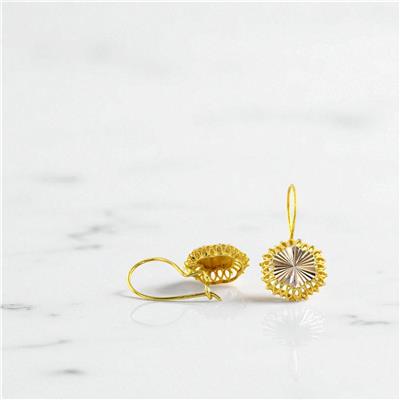 14 Ayar Altın Tasarım Küpe  -  0199016