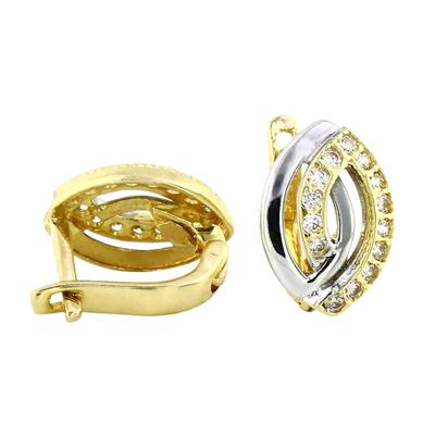 14 Ayar Altın Tasarım Küpe  -  0199093